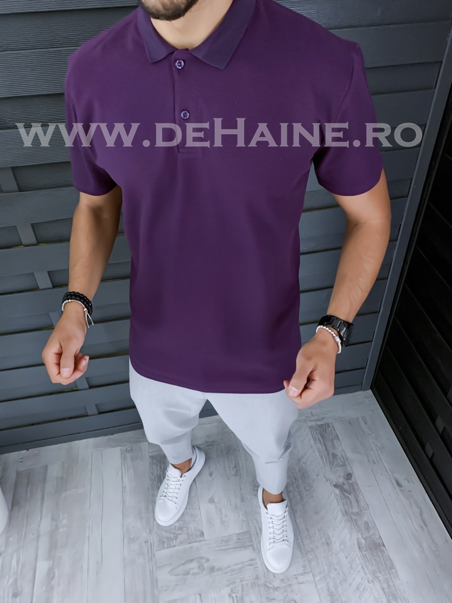 Tricou barbati mov inchis slim fit zr b1018 p11